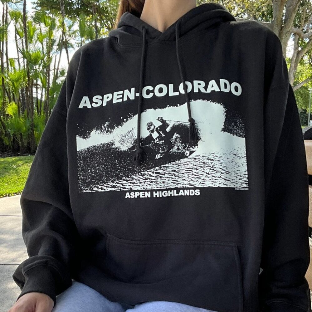 John Galt Black Aspen Colorado Hoodie